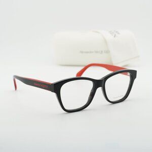 Alexander McQueen AM0306O 003 Square Eyeglasses 52mm - Black/Red